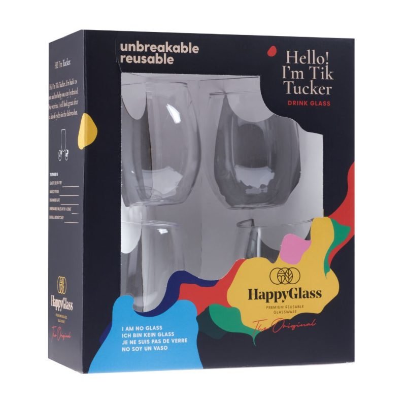 HappyGlass | Retail | tik tucker retail reusable glasses