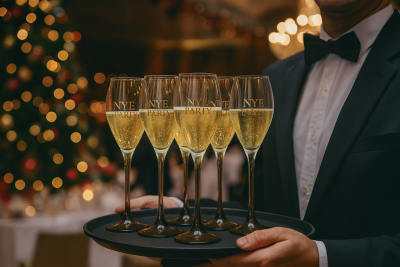 personalised champagne glass
